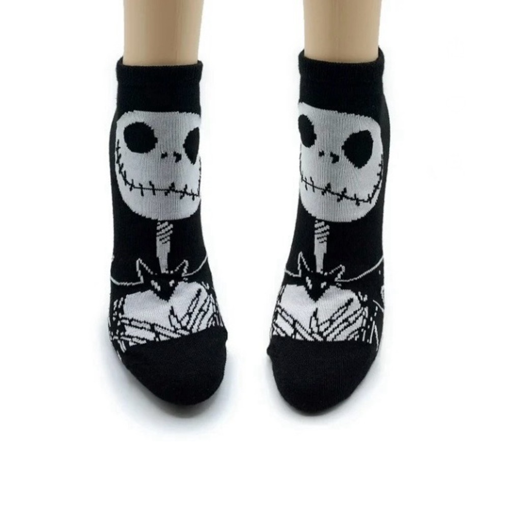 The Nightmare Before Christmas Jack Skellington No Show Socks - Brand New